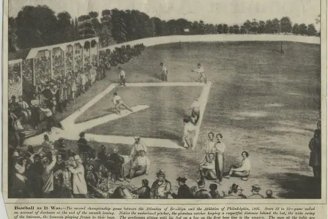 "Baseball as it was -- second championship game between the Atlantics of Brooklyn and Athletics of Philadelphia in 1866"